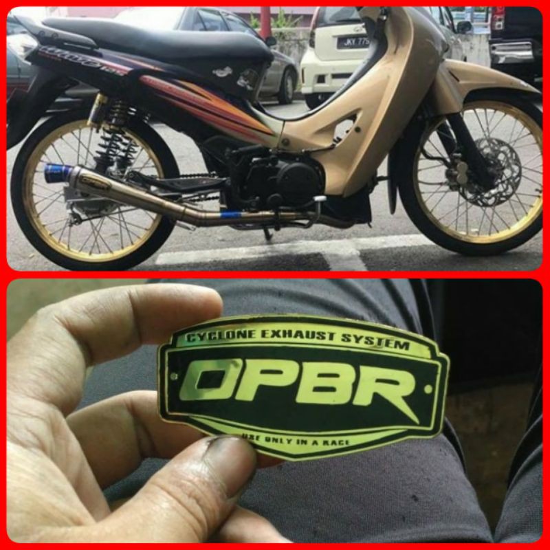 Emblem Knalpot Opbr Custom