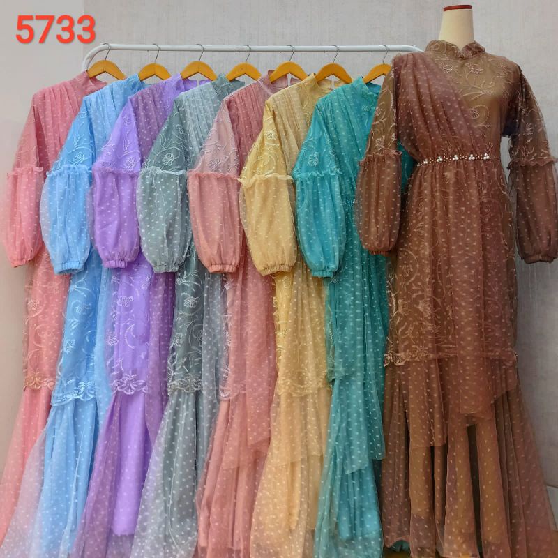gamis brukat mix tile duyung import premium