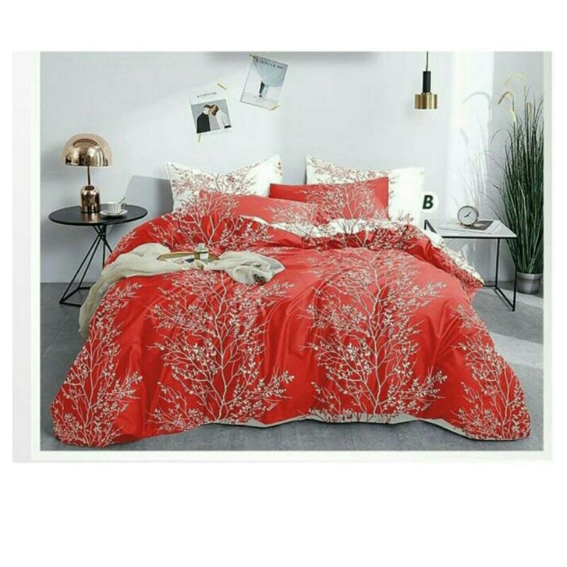 Sprei, Sarung Bantal, dan Sarung Guling Motif 8 (Pohon Merah Putih)
