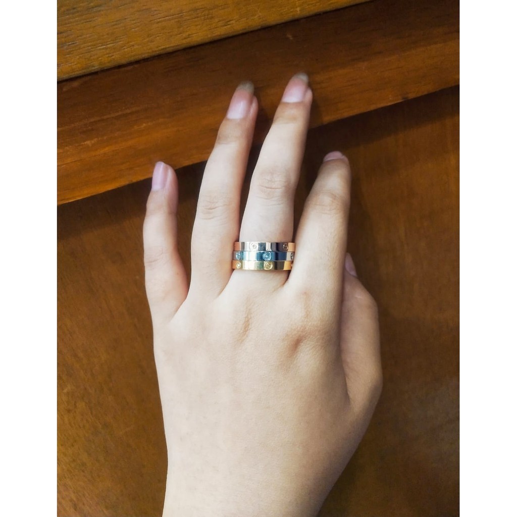 Cincin TITANIUM STEENLISS STELL ANTI KARAT (COD)