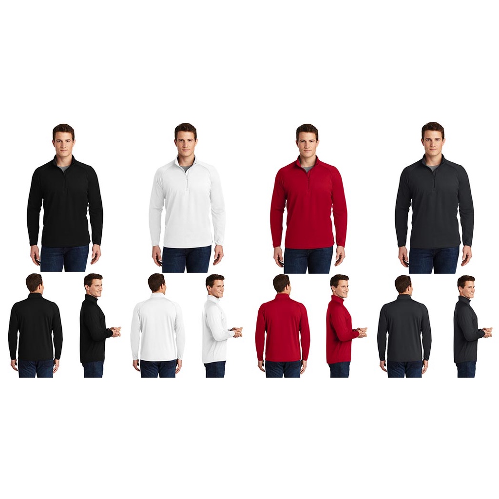 Sport-Tek Sport-Wick Stretch 1/2-Zip Pullover | Sweater Sport Pria