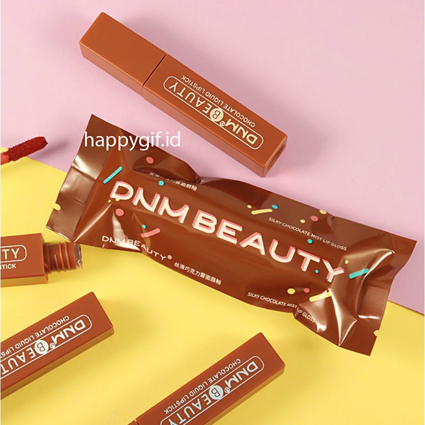 DNM Chocolate Lipstick Matte Liquid Lip Long Lasting Waterproof Lipstik Coklat Bisa Menutupi Bibir Yang Hitam LA125