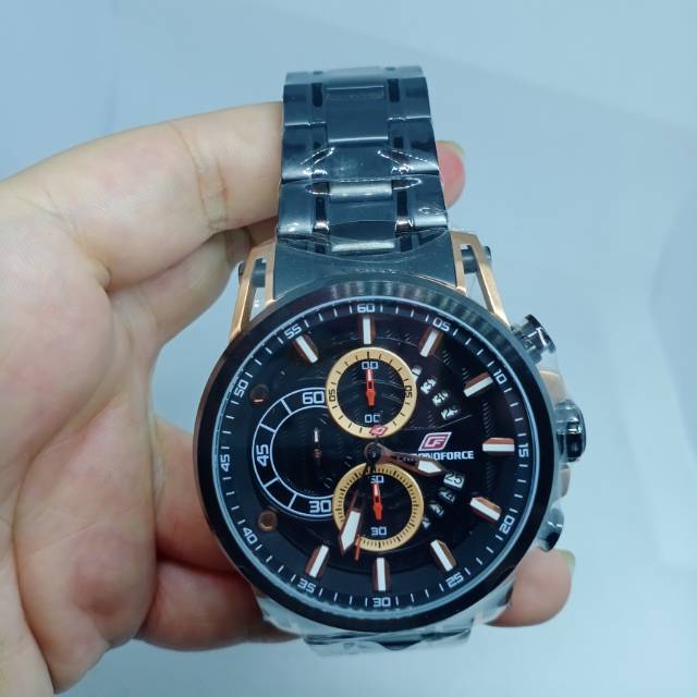 JAM TANGAN PRIA CHRONOFORCE CF5308G BLACK ORI MURAH