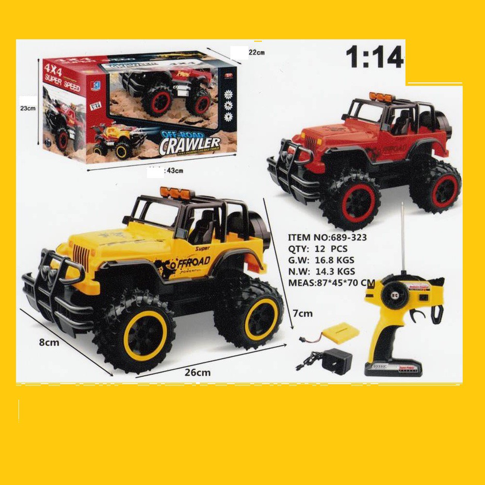 Mobil Remot Control Off Road 4WD Car Rc Rock Crawler Skala BESAR 1:14