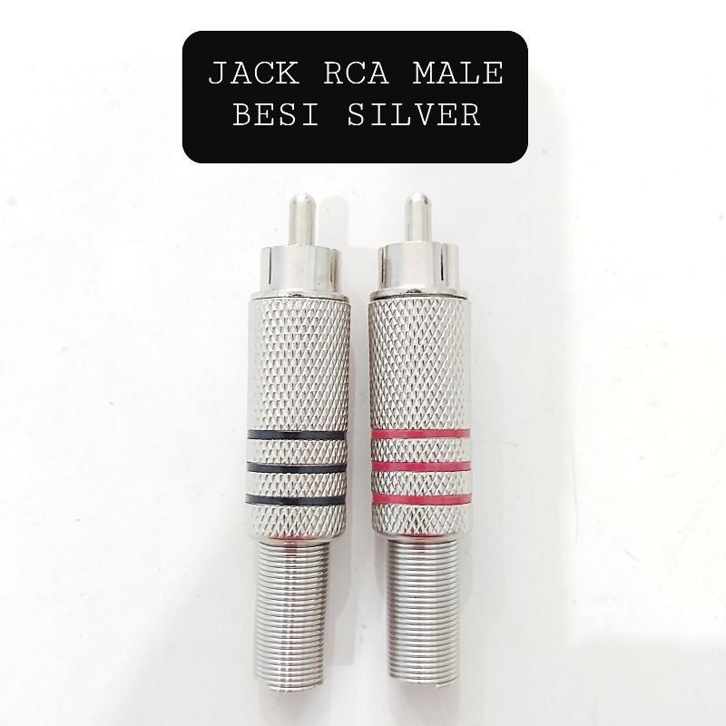 JACK RCA MALE BESI SILVER COLOKAN RCA