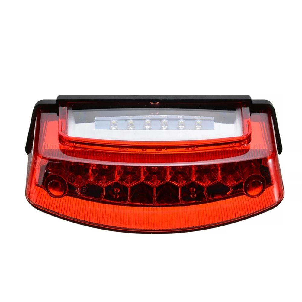 Lanfy Lampu Plat Nomor Cahaya Putih Lampu Rem Sepeda Motor 21lampu LED Lampu Belakang Tail Stop Light Rem Stop Lamp