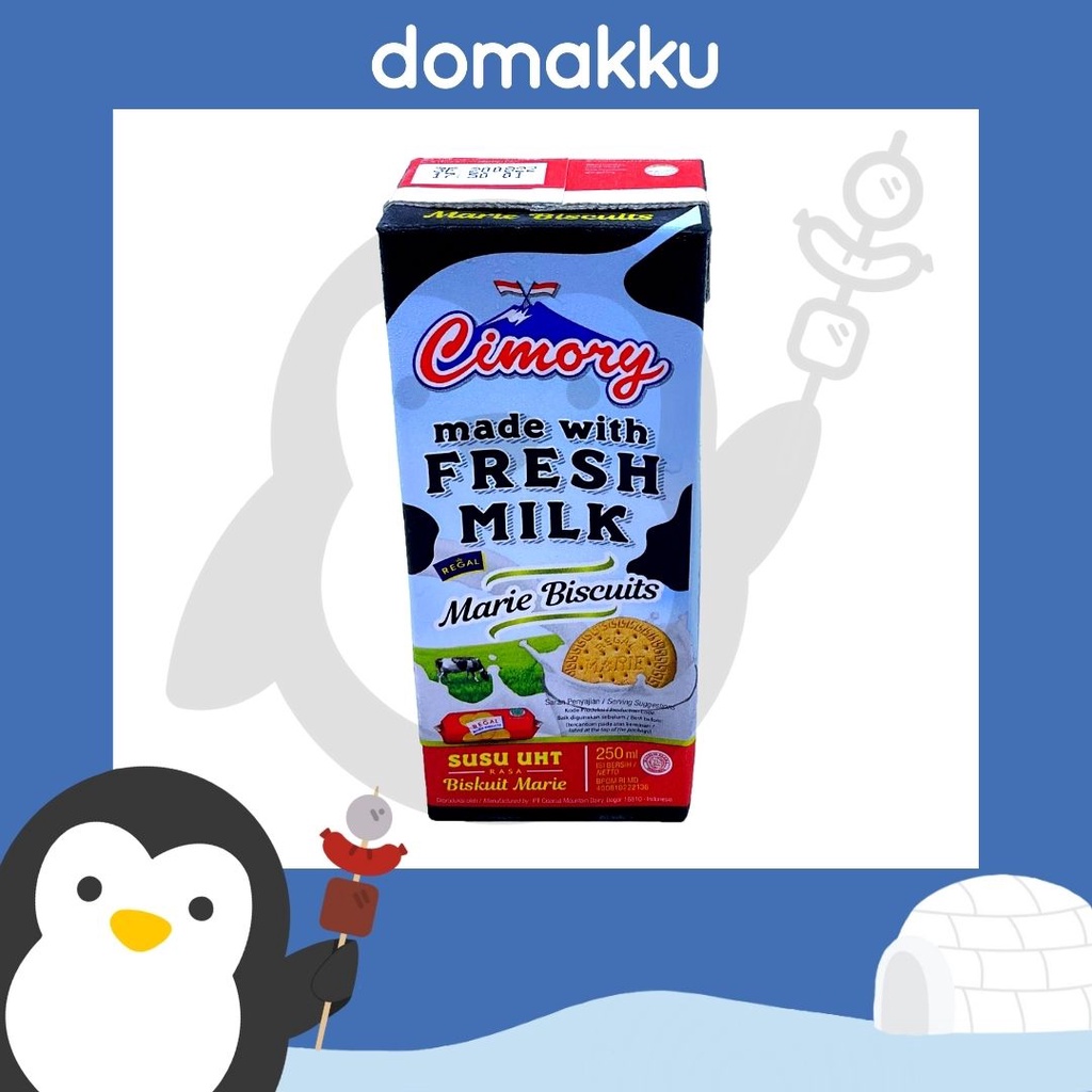 Cimory Susu UHT Marie Biscuits (Susu UHT Biskuit Marie) 250ml, Halal