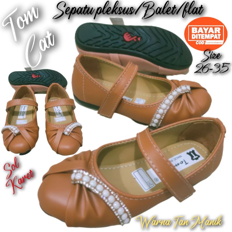 SEPATU BALET ANAK PEREMPUAN/SEPATU FLAT/SEPATU FLEKSUS MANIK2 TERBARU DAN TERLARIS