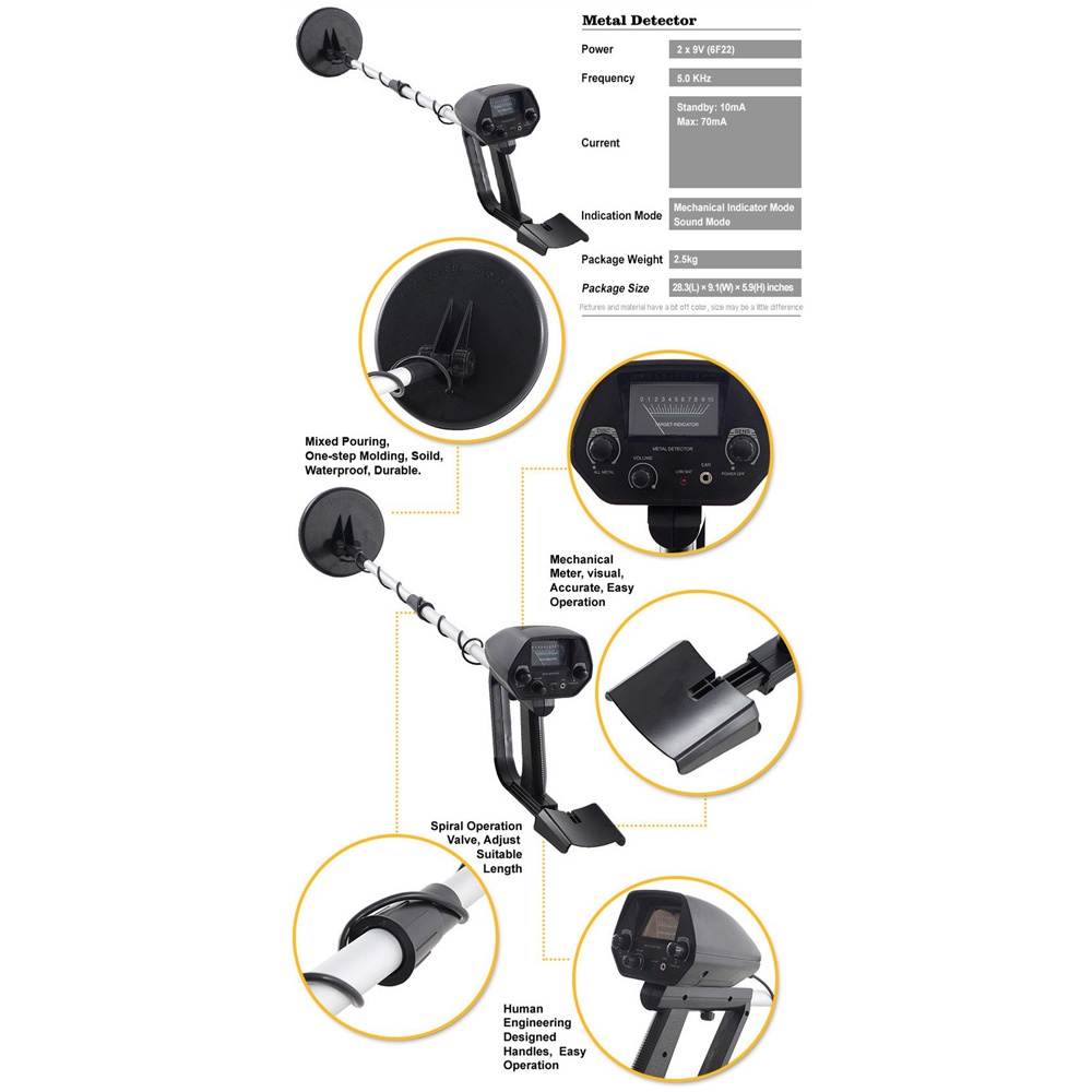 Alat Deteksi Logam Emas Perhiasan Underground Metal Gold Detector-4030