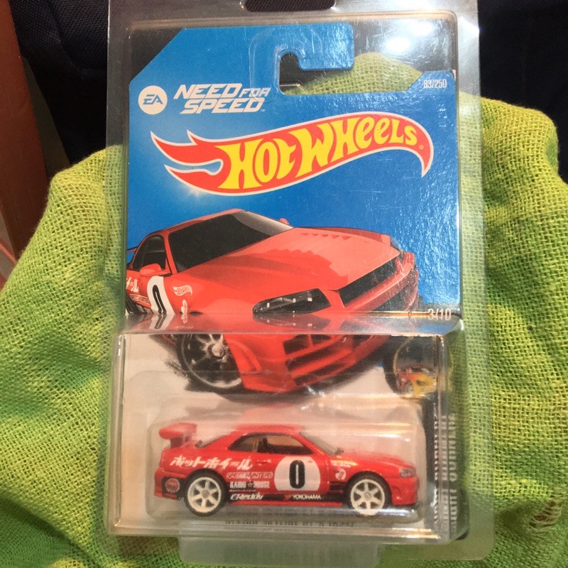 Hot Wheels Nissan Skyline GT-R BNR34 tampo nol 0 merah r34 loose custom swap wheel te37 bankarethw64