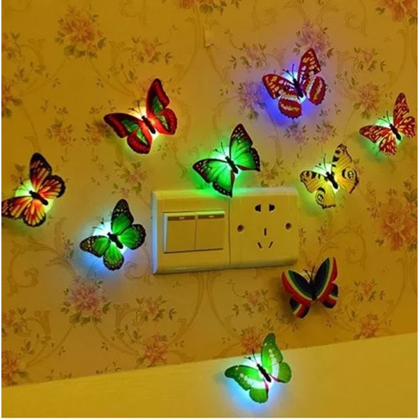 Kupu Kupu LED Lampu Kamar LED Model Kupu Kupu Butterfly Dekorasi Dinding / TS-72