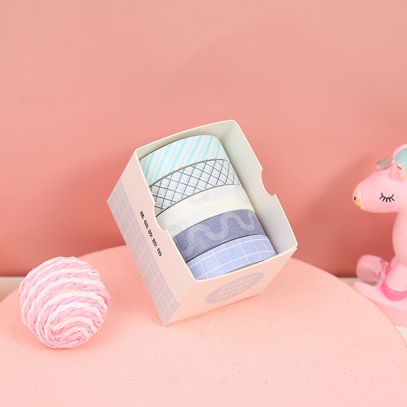 

1 Pc Washi Tape/Masking Tape Biru Motif untuk Jurnaling Scrapbook dan DIY