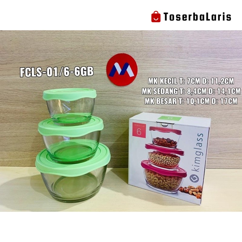 TOPLES 3 SUSUN WADAH TEMPAT PENYIMPANAN KUE KIMGLASS