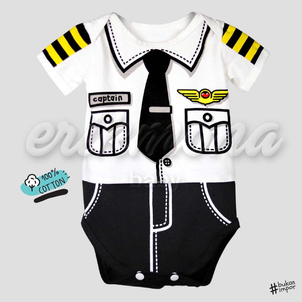 ♥︎ baju bayi jumper bayi lucu ♥︎ model karakter pilot aviator ♥︎