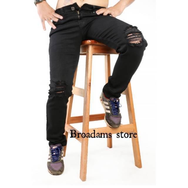 Jual Celana Panjang Pria Skinny Jeans Ripped Celana Jeans Sobek Pria Di  Seller N7_STORE Kota Tasikmalaya, Jawa Barat Blibli