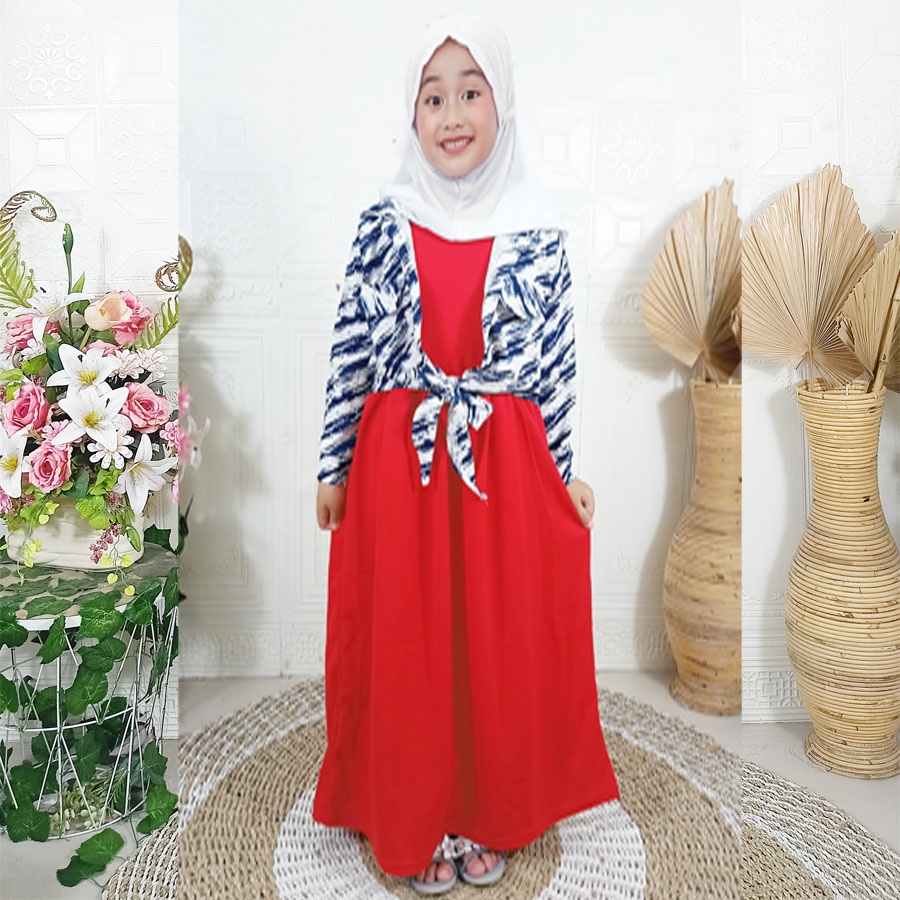DRESS ANAK AMERA ROMPI SHAKILA CANTIK SYARI 2-13 tahun GAMIS MURAH CARLINA