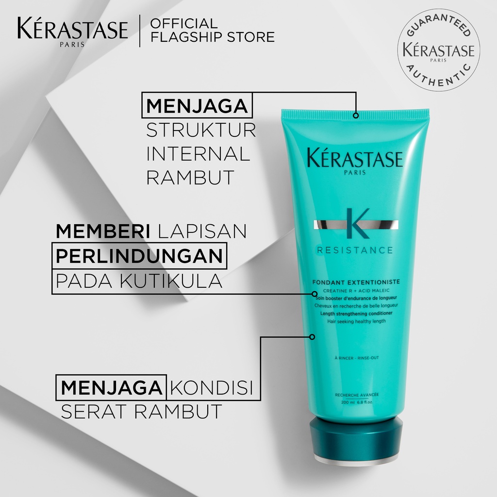 Kerastase Conditioner Rambut Panjang - Fondant Extentioniste 200ml Kondisioner untuk Memperkuat Rambut Panjang