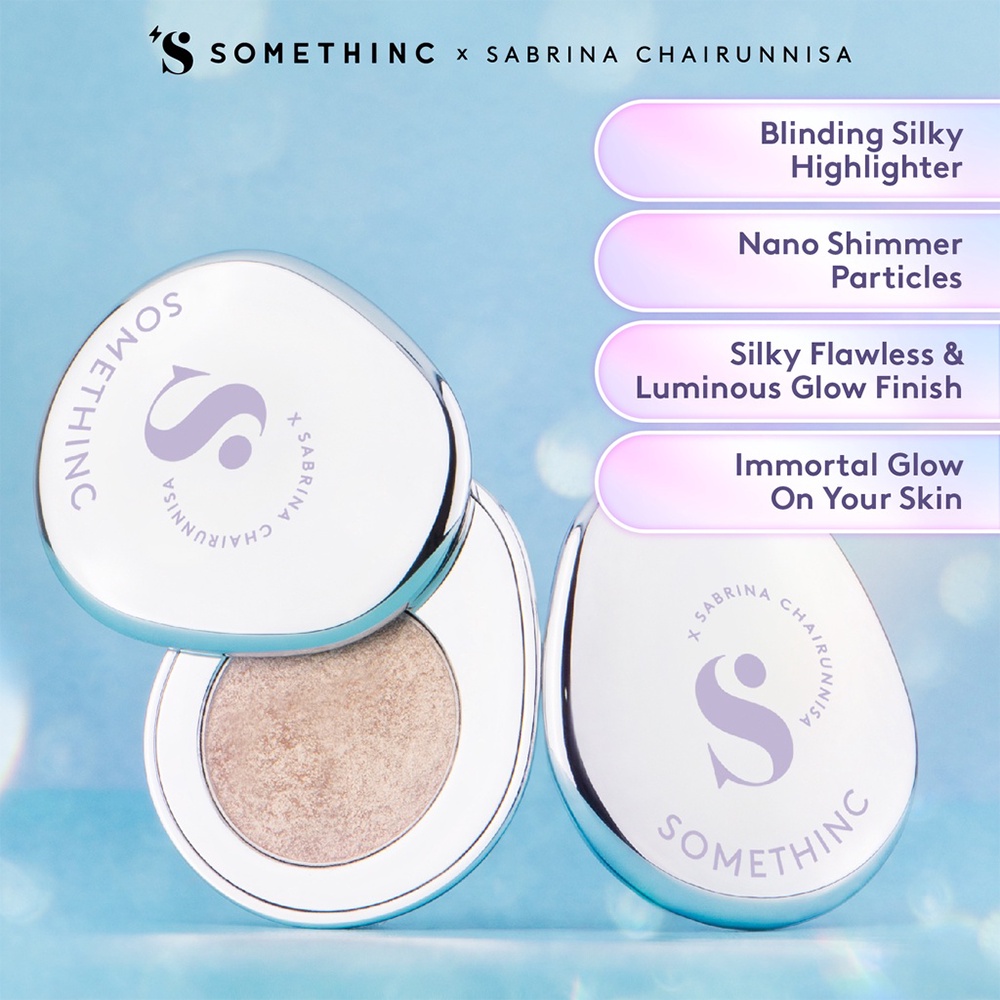 ❤ BELIA ❤ SOMETHINC Immortal Highlighter | Powder Highlighter | Sabrina Chairunnisa | Glitter Shimmer | Long Lasting | Airy-Weight