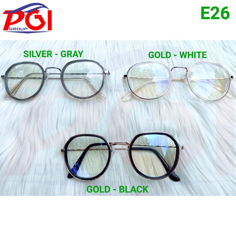E ( E0026 ) KACAMATA ANTI RADIASI RETRO FASHION WANITA / PRIA-2