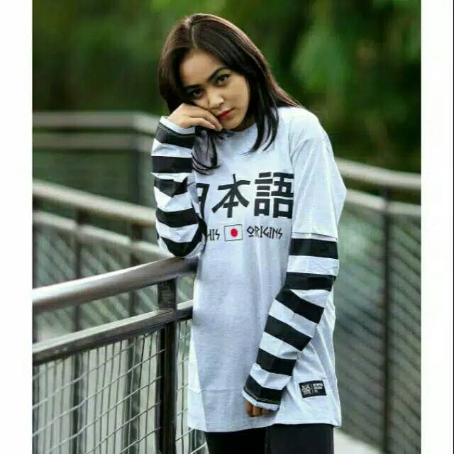 KAOS DISTRO CEWEK LENGAN PANJANG