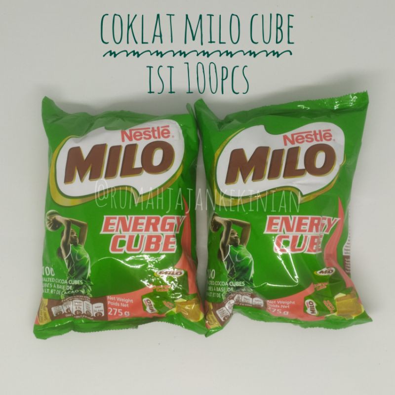 milo cube isi 100 / permen milo / coklat milo