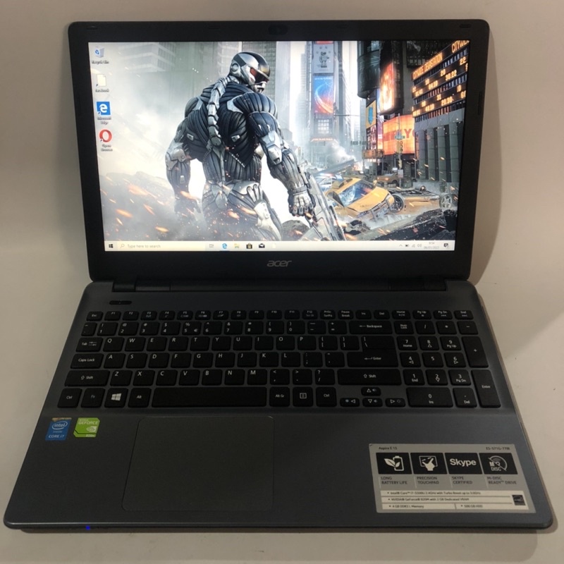 Laptop Gaming Rendering - Acer E5-571G - i7 gen 5 - Dual Vga - Ram 8 Ssd 256GB
