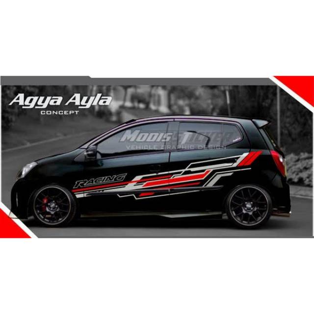 Stiker mobil Daihatsu Ayla stiker mobil ayla terbaru