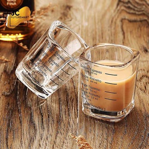 ESPRESSO SHOT GLASS PERSEGI 2 OZ - GELAS UKUR KOPI - SLOKI