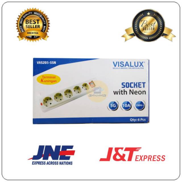 Beliajadulu88 stop kontak arde plus swich tanpa kabel VA-5205SSN visalux