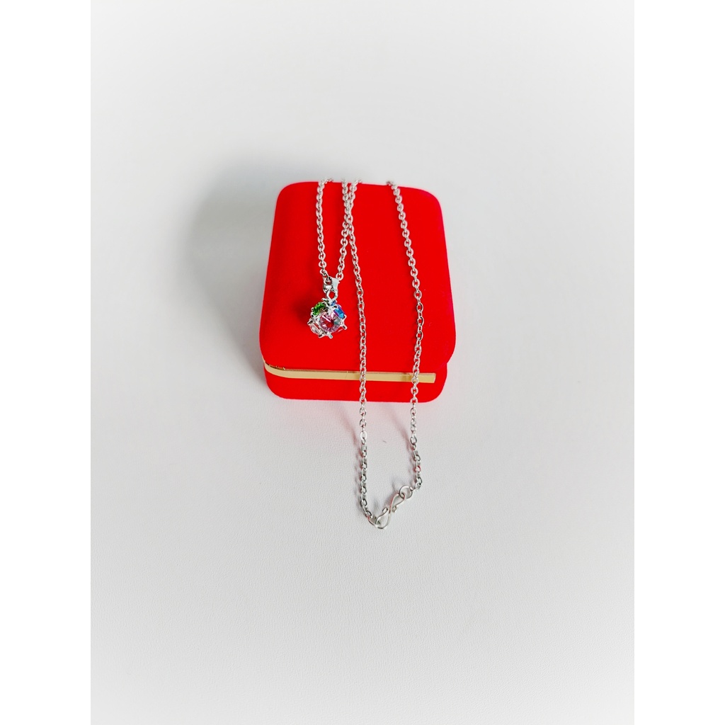 RNL kalung baja / monel original dengan liontin rhodium