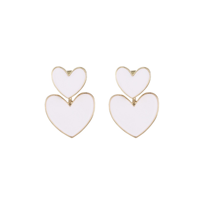 Anting Tusuk Gantung Bahan Sterling Silver 925 Desain Hati Gaya Simple Untuk Wanita