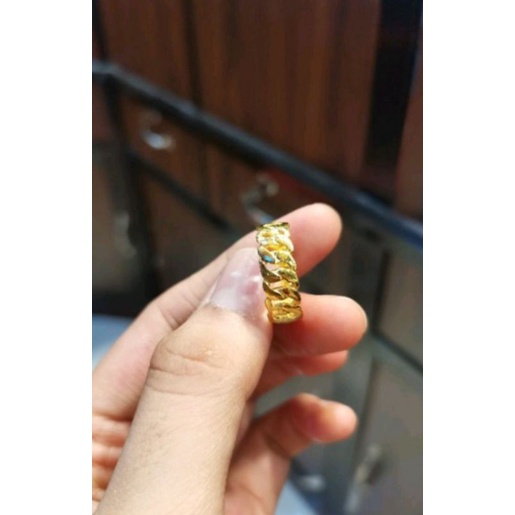 CINCIN WANITA TITANIUM MOTIF 1/2 RANTAI