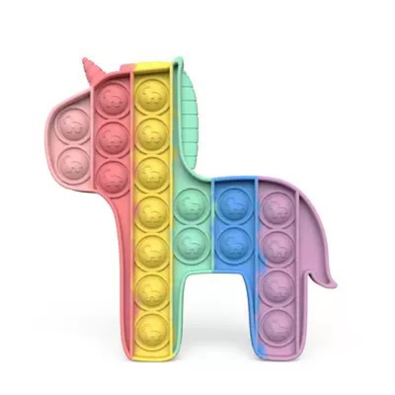 DELUNASHOP/ Pop it Tebal fidget/Mainan popit Mainan anak anti stress pop it rainbow jumbo tetris pop it-Unicorn body 🌈
