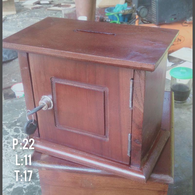 Kotak Surat,Kotak Saran,Kotak Uang Dan Cekengan Kayu Jati Finishing Spet
