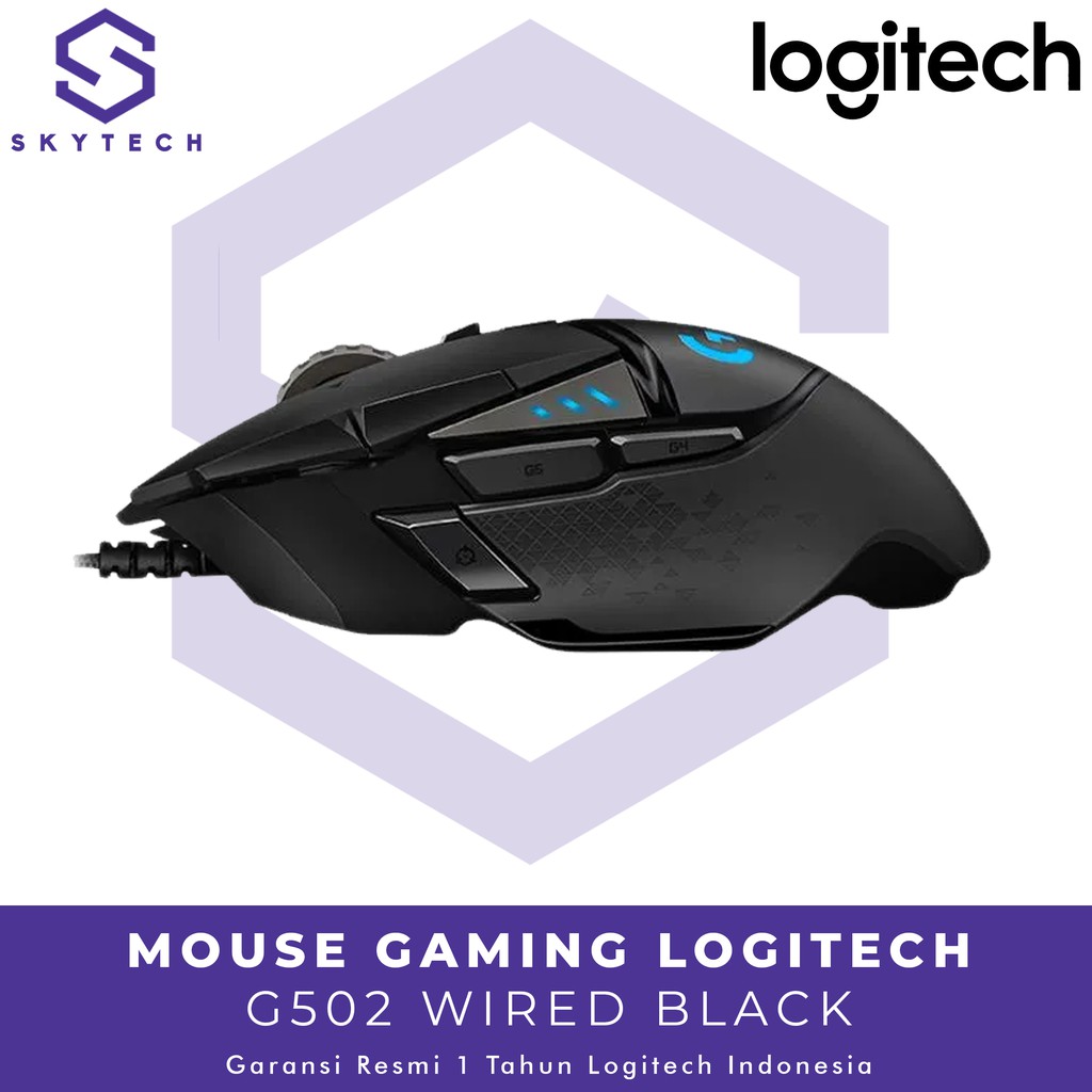 MOUSE GAMING LOGITECH G502 BLACK ORIGINAL GARANSI RESMI