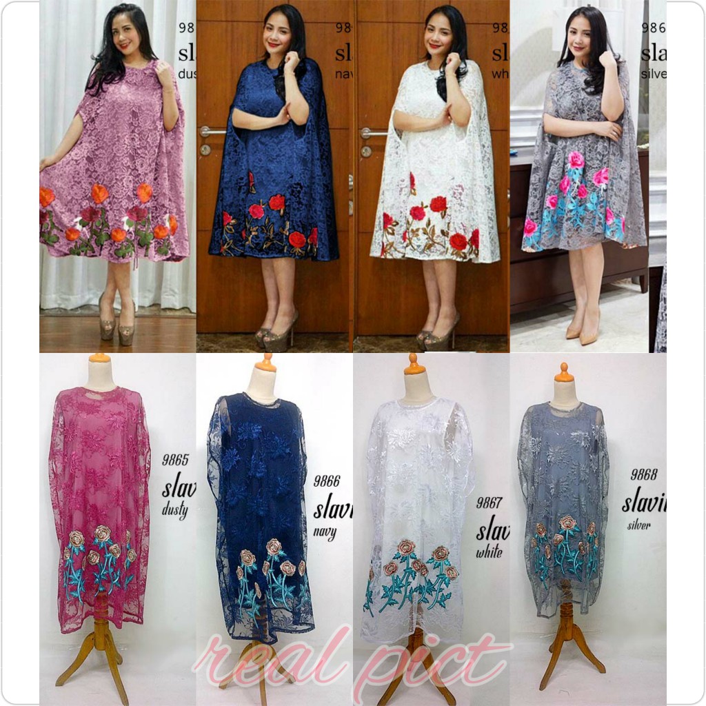 NAGITA SLAVINA KAFTAN BRUKAT / DRESS PARTY LD.110 P.90. Fit XXL