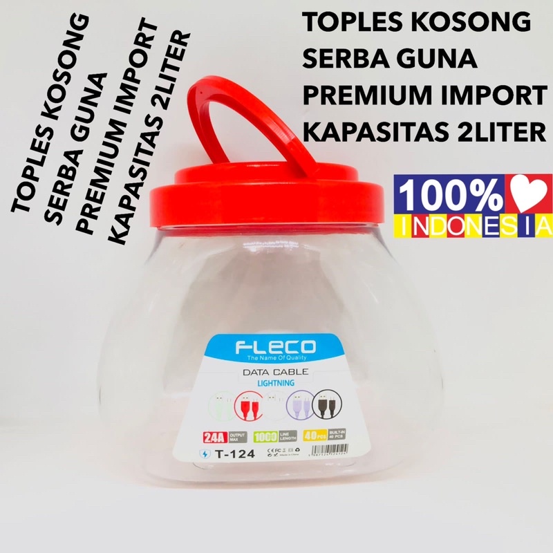 TOPLES KOSONG IMPORT BAHAN PREMIUM BOTOL SERBA GUNA KAPASITAS 2LITER