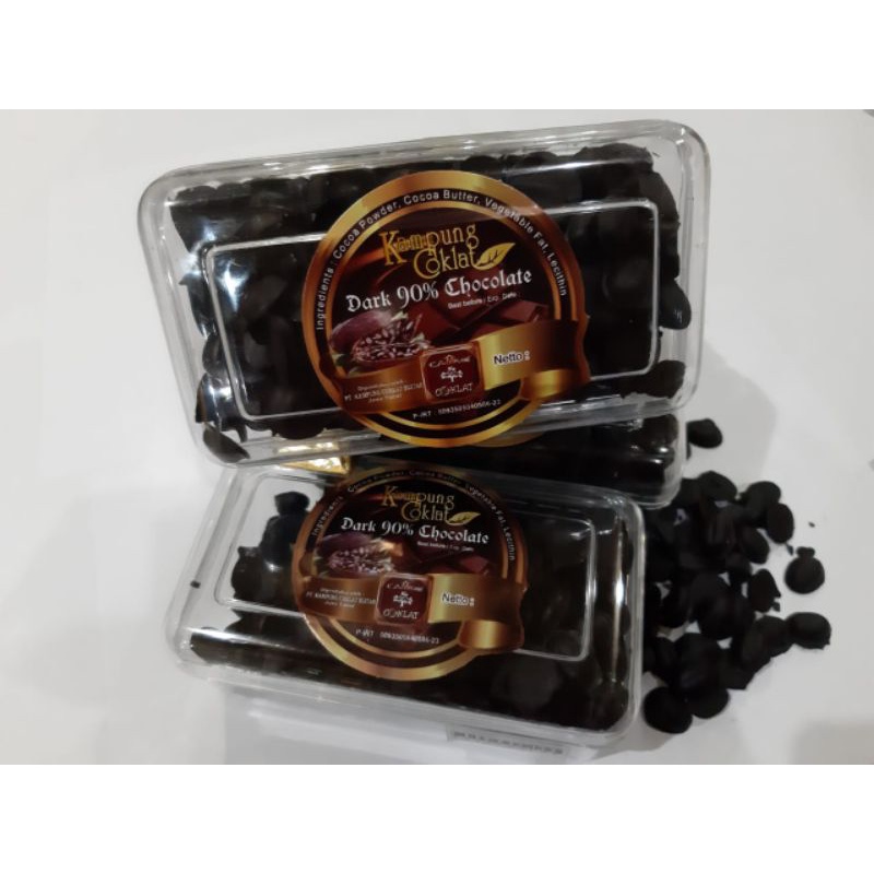 

Dark coklat 90% chip 300gr