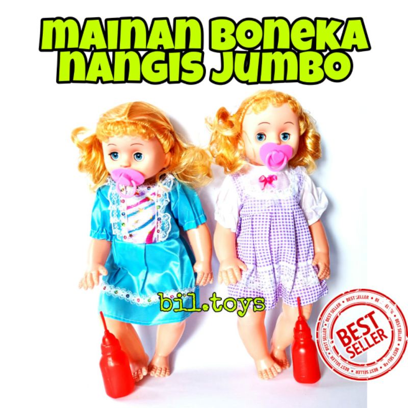 MAINAN ANAK PEREMPUAN BONEKA PAPA MAMA KETAWA NANGIS JUMBO MAINAN BONEKA NANGIS BESAR