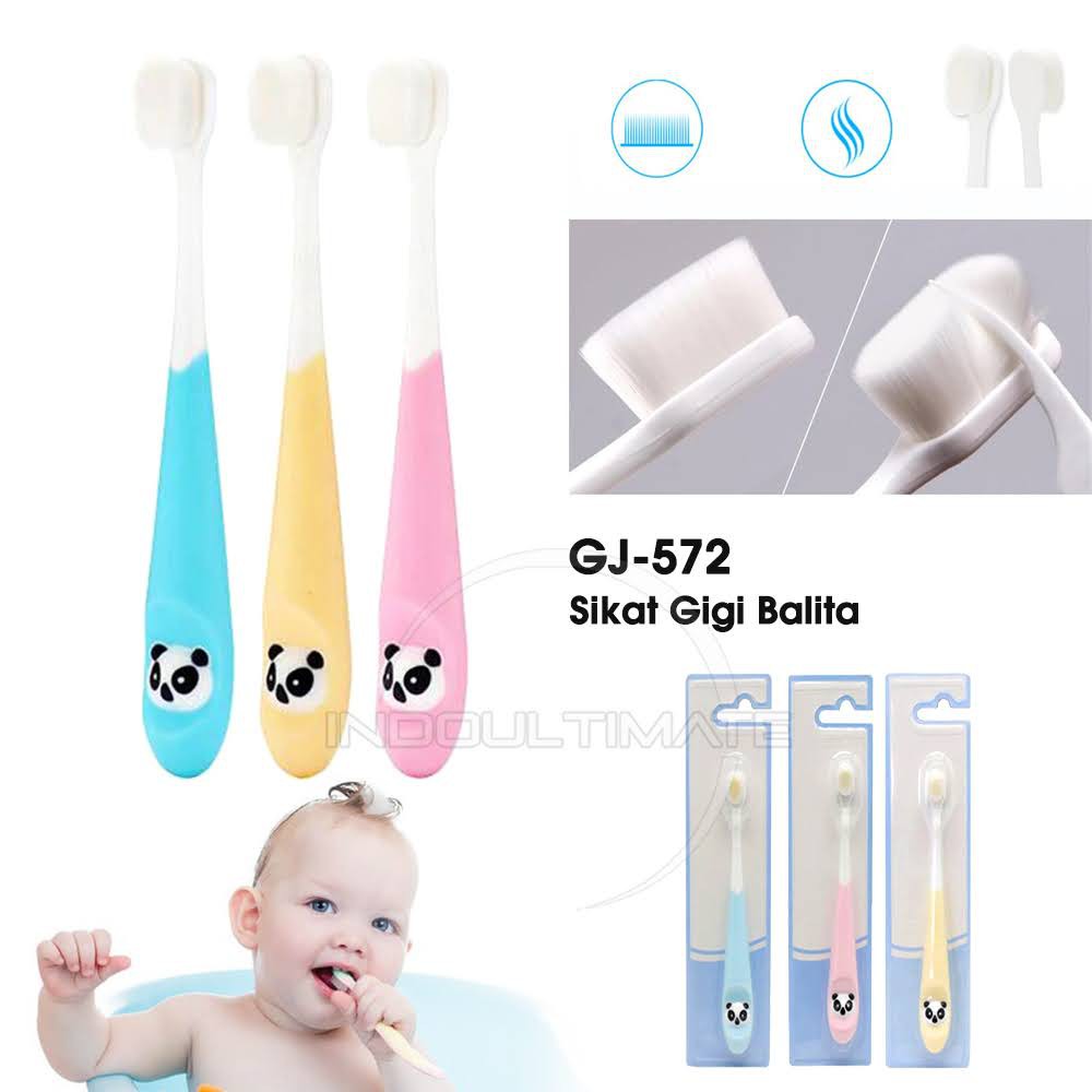 Sikat Gigi Bayi Anak Silicone Bulu Halus Training Toothbrush Pembersih Gigi Gusi lidah GJ-572