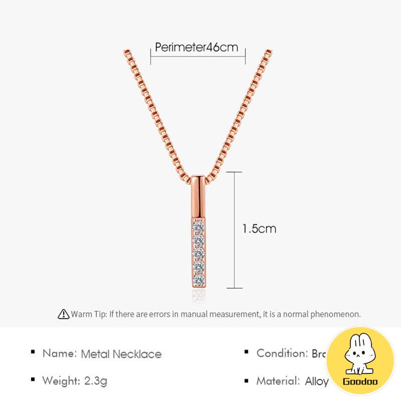 Kalung Rantai Klavikula Panjang Bentuk Geometris Gaya Korea Minimalis Untuk Wanita -Doo