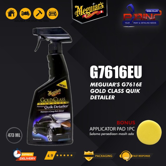 Meguiars Gold Class Quik Detailer 473ml, Quick Detailer Perawatan Wax