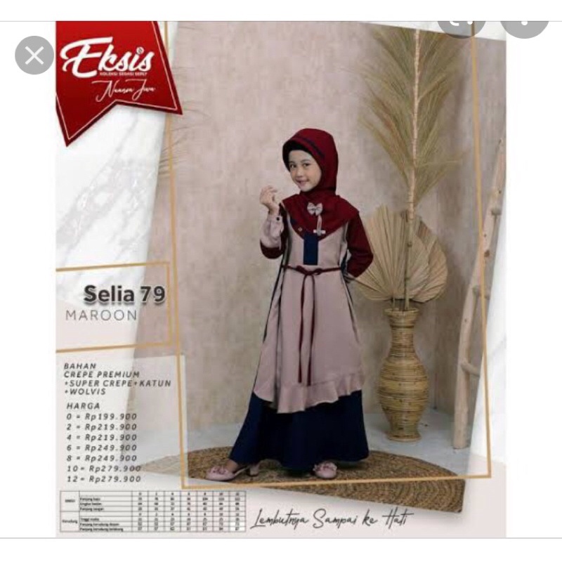 GAMIS ANAK SEPLY SELIA 79 SARIMBIT EKSIS 135