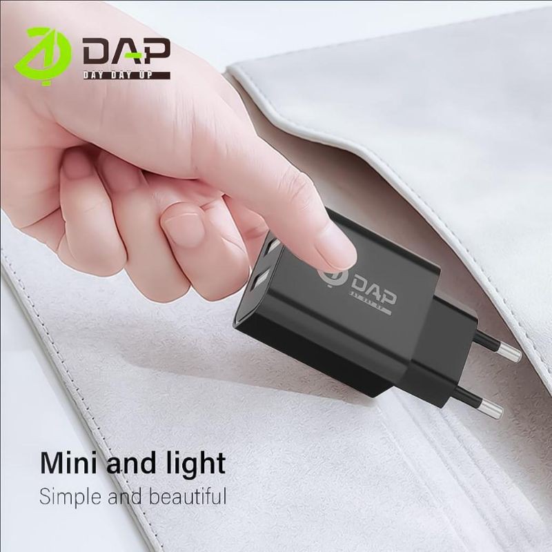 DAP D-A4 USB Charger 2.4A 2 USB Port Perboks isi 20pcs