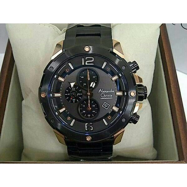 ORIGINAL ALEXANDRE CHRISTIE AC 6410 PRIA ROSEGOLD BLACK ORIGINAL
