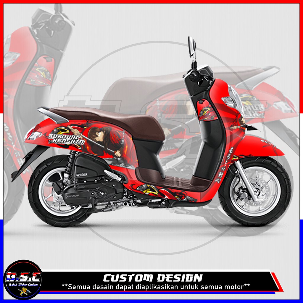 Sticker Decal Scoopy FI 2018 FULL DASHBOARD Motif Kenshin