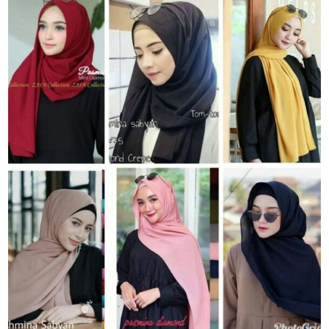 (1KG=10PCS) SABYAN PASHMINA DIAMOND ITALIANO DELUXE JILBAB HIJAB KHIMAR KERUDUNG BERGO