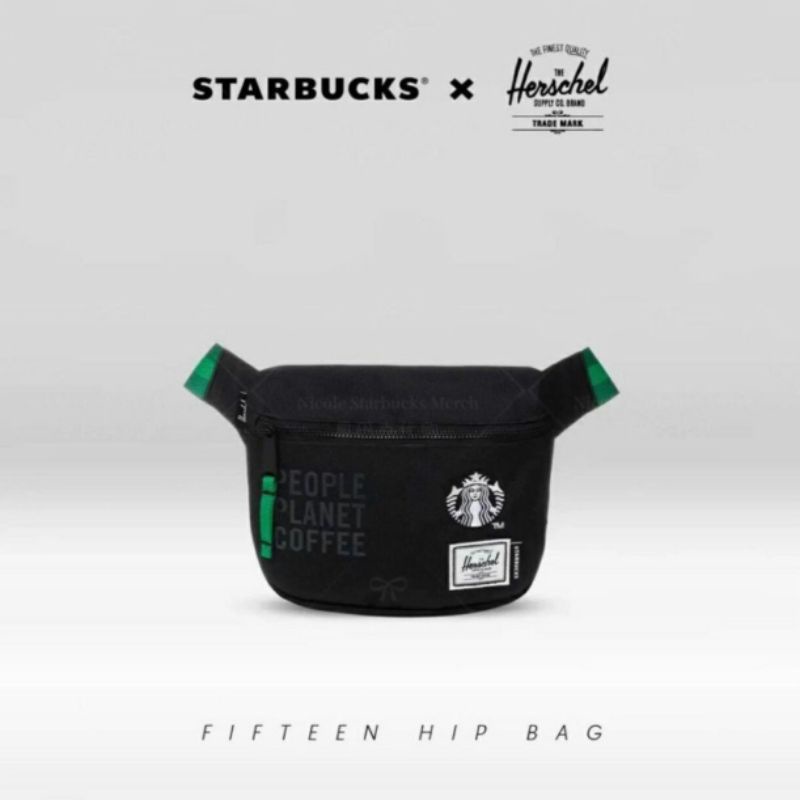 Starbucks x Herschel Fifteen Hip Pouch Waist Bag Tas Selempang Unisex