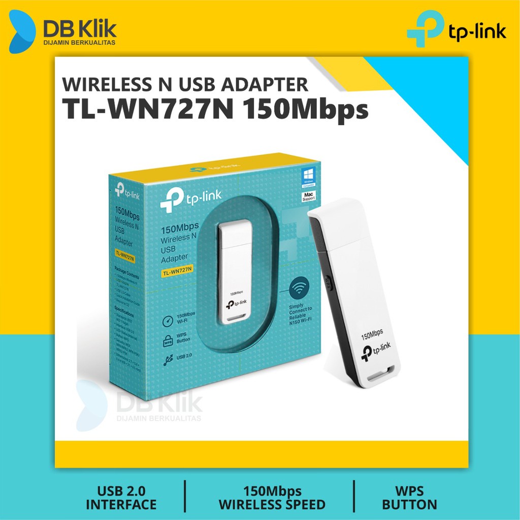 TP-Link TL-WN727N 150Mbps Wireless N USB Adapter - TP Link WN727N 150M