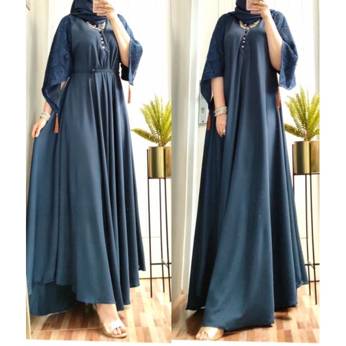 LUNA MAYA DRESS BAHAN SHAKILA LENGAN BRUKAT